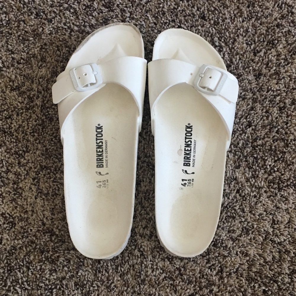 White Eva Birkenstocks